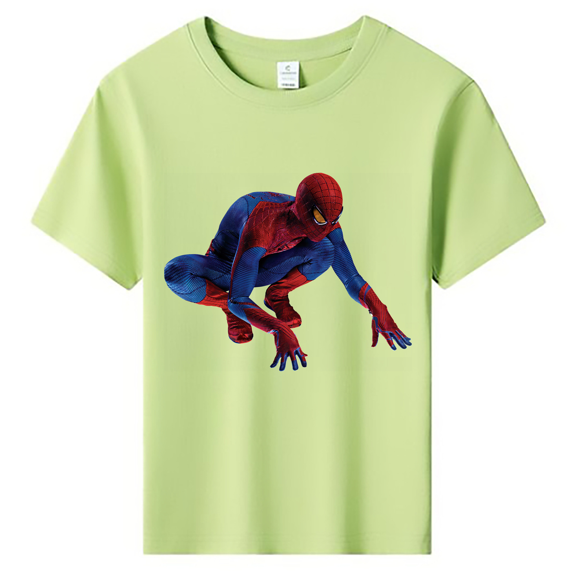 （画像用） Spider Man スパイダーマン 綿100％キッズTシャツ（フロントプリント）